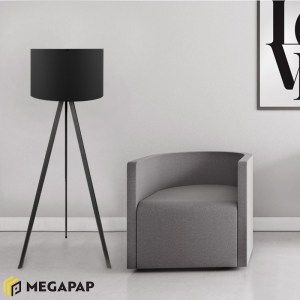 meg-GP029-0001,8-1 ΦΩΤΙΣΤΙΚΟ ΔΑΠΕΔΟΥ ROSLING MEGAPAP MDF/ΥΦΑΣΜΑ/PVC ΧΡΩΜΑ ΜΑΥΡΟ 38X21X140ΕΚ.