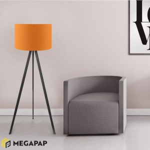 meg-GP029-0001,9-1 ΦΩΤΙΣΤΙΚΟ ΔΑΠΕΔΟΥ ROSLING MEGAPAP MDF/ΥΦΑΣΜΑ/PVC ΧΡΩΜΑ ΜΑΥΡΟ/ΠΟΡΤΟΚΑΛΙ 38X21X140ΕΚ.