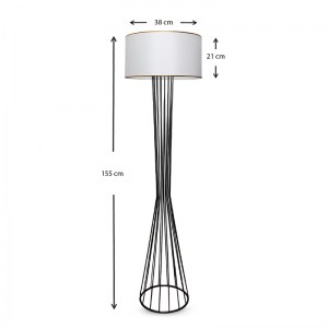 meg-GP029-0004,2-2 ΦΩΤΙΣΤΙΚΟ ΔΑΠΕΔΟΥ CLARKE MEGAPAP ΜΕΤΑΛΛΟ/ΥΦΑΣΜΑ ΧΡΩΜΑ ΜΑΥΡΟ/ΛΕΥΚΟ 38X21X155ΕΚ.