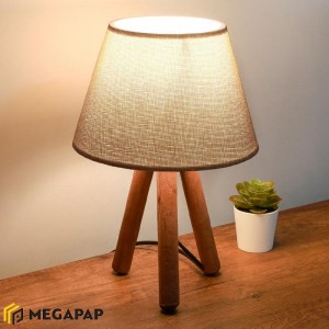 meg-GP029-0020,2-1 ΦΩΤΙΣΤΙΚΟ ΕΠΙΤΡΑΠΕΖΙΟ LANDER MEGAPAP ΥΦΑΣΜΑ PVC/ΞΥΛΟ ΧΡΩΜΑ ΜΠΕΖ ΑΜΜΟΥ/ΚΑΦΕ 22X17X32ΕΚ.
