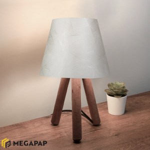 meg-GP029-0020,6-1 ΦΩΤΙΣΤΙΚΟ ΕΠΙΤΡΑΠΕΖΙΟ LANDER MEGAPAP ΥΦΑΣΜΑ/PVC/ΞΥΛΟ ΧΡΩΜΑ ΛΕΥΚΟ/ΚΑΦΕ 22X14X32ΕΚ.