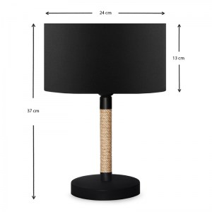 meg-GP029-0023,1-2 ΦΩΤΙΣΤΙΚΟ ΕΠΙΤΡΑΠΕΖΙΟ JEAN MEGAPAP ΥΦΑΣΜΑ/ΣΧΟΙΝΙ/ΧΡΩΜΙΟ ΧΡΩΜΑ ΜΑΥΡΟ/ΦΥΣΙΚΟ 24X13X37ΕΚ.