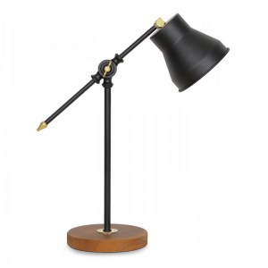 meg-GP029-0034,1-0 ΦΩΤΙΣΤΙΚΟ ΓΡΑΦΕΙΟΥ PAULE MEGAPAP ΜΕΤΑΛΛΟ/MDF ΧΡΩΜΑ ΜΑΥΡΟ 12X12X44ΕΚ.
