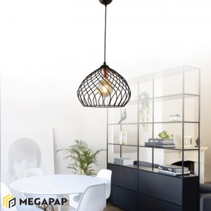 meg-GP029-0042,1-1 ΦΩΤΙΣΤΙΚΟ ΟΡΟΦΗΣ DENNIS MEGAPAP ΜΕΤΑΛΛΙΚΟ ΜΟΝΟΦΩΤΟ ΧΡΩΜΑ ΜΑΥΡΟ 21X30X70ΕΚ.