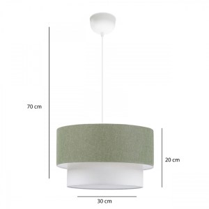 meg-GP029-0049,10-2 ΦΩΤΙΣΤΙΚΟ ΟΡΟΦΗΣ WHITEHOUSE MEGAPAP E27 ΥΦΑΣΜΑΤΙΝΟ ΜΟΝΟΦΩΤΟ ΧΡΩΜΑ ΧΑΚΙ 30X20X55ΕΚ.