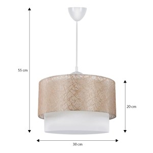 meg-GP029-0049,11-2 ΦΩΤΙΣΤΙΚΟ ΟΡΟΦΗΣ WHITEHOUSE MEGAPAP ΥΦΑΣΜΑΤΙΝΟ ΜΟΝΟΦΩΤΟ ΧΡΩΜΑ ΧΡΥΣΟ 30X20X55ΕΚ.