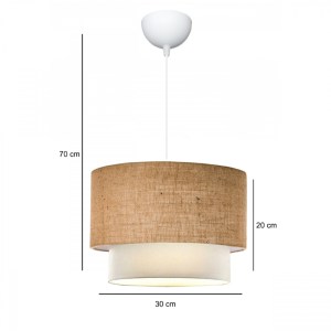 meg-GP029-0049,8-2 ΦΩΤΙΣΤΙΚΟ ΟΡΟΦΗΣ WHITEHOUSE MEGAPAP E27 ΓΙΟΥΤΑ ΜΟΝΟΦΩΤΟ ΧΡΩΜΑ ΜΠΕΖ 30X20X55ΕΚ.