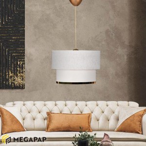 meg-GP029-0050,2-1 ΦΩΤΙΣΤΙΚΟ ΟΡΟΦΗΣ BARNHART MEGAPAP ΥΦΑΣΜΑΤΙΝΟ ΧΡΩΜΑ ΛΕΥΚΟ/ΧΡΥΣΟ 30X20X70ΕΚ.