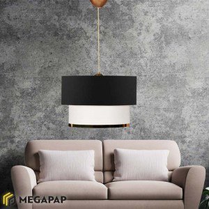 meg-GP029-0050,3-1 ΦΩΤΙΣΤΙΚΟ ΟΡΟΦΗΣ BARNHART MEGAPAP ΥΦΑΣΜΑΤΙΝΟ ΧΡΩΜΑ ΜΑΥΡΟ/ΧΡΥΣΟ 30X20X70ΕΚ.