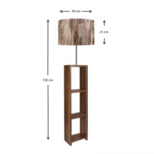 meg-GP029-0088,2-2 ΦΩΤΙΣΤΙΚΟ ΔΑΠΕΔΟΥ LOYD MEGAPAP ΥΦΑΣΜΑΤΙΝΟ/PVC/MDF ΧΡΩΜΑ ΚΑΦΕ/ΚΑΡΥΔΙ 38X38X150ΕΚ.