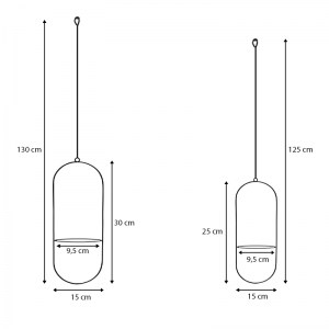 meg-GP029-0122,1-1 ΒΑΣΗ - ΖΑΡΝΤΙΝΙΕΡΑ ΚΡΕΜΑΣΤΗ ΣΕΤ 2ΤΜΧ ΜΕΤΑΛΛΙΚΗ ΓΙΑ ΦΥΤΑ ΕΣΩΤΕΡΙΚΟΥ ΚΑΙ ΕΞΩΤΕΡΙΚΟΥ ΧΩΡΟΥ ΧΡΩΜΑ ΜΑΥΡΟ Φ15ΕΚ.