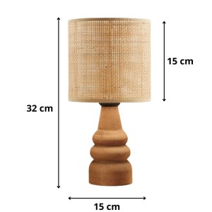 meg-GP029-0127,1-2 ΦΩΤΙΣΤΙΚΟ ΕΠΙΤΡΑΠΕΖΙΟ TINO MEGAPAP E27 PE RATTAN - ΞΥΛΟ ΧΡΩΜΑ ΦΥΣΙΚΟ Ø15X32ΕΚ.