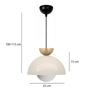 meg-GP029-0137,1-2 ΦΩΤΙΣΤΙΚΟ ΟΡΟΦΗΣ MARILIA MEGAPAP E27 ΜΕΤΑΛΛΙΚΟ ΜΟΝΟΦΩΤΟ ΧΡΩΜΑ ΛΕΥΚΟ Ø25X115ΕΚ.