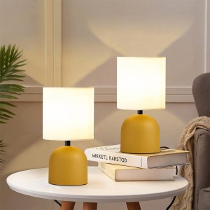 meg-GP029-0142,1-1 ΦΩΤΙΣΤΙΚΟ ΕΠΙΤΡΑΠΕΖΙΟ NEHORA MEGAPAP E27 ΜΕΤΑΛΛΙΚΟ - ΥΦΑΣΜΑ PVC ΧΡΩΜΑ ΚΙΤΡΙΝΟ - ΚΡΕΜ Ø15X30ΕΚ.
