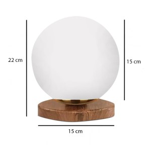 meg-GP029-0151,1-2 ΦΩΤΙΣΤΙΚΟ ΕΠΙΤΡΑΠΕΖΙΟ ONDA MEGAPAP E27 ΞΥΛΙΝΟ -  ΓΥΑΛΙΝΟ ΧΡΩΜΑ ΦΥΣΙΚΟ - ΛΕΥΚΟ Ø15X22ΕΚ.