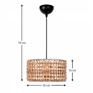 meg-GP029-0152,1-2 ΦΩΤΙΣΤΙΚΟ ΟΡΟΦΗΣ PALMELA MEGAPAP E27 ΑΠΟ ΣΧΟΙΝΙ ΜΟΝΟΦΩΤΟ ΧΡΩΜΑ ΦΥΣΙΚΟ Ø30X70ΕΚ.