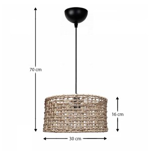 meg-GP029-0153,1-2 ΦΩΤΙΣΤΙΚΟ ΟΡΟΦΗΣ MONTELA MEGAPAP E27 ΑΠΟ ΣΧΟΙΝΙ ΜΟΝΟΦΩΤΟ ΧΡΩΜΑ ΦΥΣΙΚΟ Ø30X70ΕΚ.