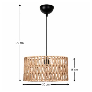 meg-GP029-0158,1-2 ΦΩΤΙΣΤΙΚΟ ΟΡΟΦΗΣ SARKIZ MEGAPAP E27 ΑΠΟ ΣΧΟΙΝΙ ΜΟΝΟΦΩΤΟ ΧΡΩΜΑ ΦΥΣΙΚΟ Ø30X70ΕΚ.