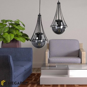 meg-GP030-0004,2-1 ΦΩΤΙΣΤΙΚΟ ΟΡΟΦΗΣ CHAVI MEGAPAP ΜΕΤΑΛΛΙΚΟ ΔΙΦΩΤΟ ΧΡΩΜΑ ΜΑΥΡΟ 40X40X80ΕΚ.