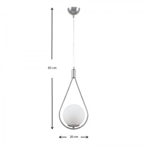 meg-GP030-0006,1-2 ΦΩΤΙΣΤΙΚΟ ΟΡΟΦΗΣ SHEMESH MEGAPAP ΜΕΤΑΛΛΙΚΟ ΜΟΝΟΦΩΤΟ ΧΡΩΜΑ ΑΣΗΜΙ 20X20X85ΕΚ.
