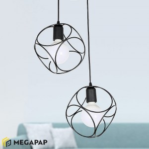 meg-GP030-0008,1-1 ΦΩΤΙΣΤΙΚΟ ΟΡΟΦΗΣ LUSITA MEGAPAP ΜΕΤΑΛΛΙΚΟ ΔΙΦΩΤΟ ΧΡΩΜΑ ΜΑΥΡΟ 35X35X70ΕΚ.