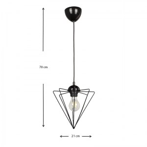 meg-GP030-0048,1-2 ΦΩΤΙΣΤΙΚΟ ΟΡΟΦΗΣ STORMIE MEGAPAP E27 ΜΕΤΑΛΛΙΚΟ ΜΟΝΟΦΩΤΟ ΧΡΩΜΑ ΜΑΥΡΟ 21X21X70ΕΚ.