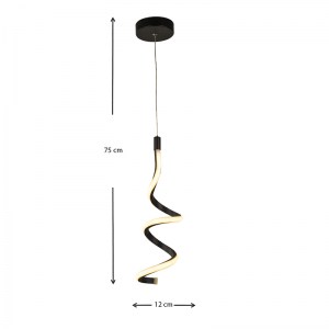 meg-GP030-0057,1-2 ΦΩΤΙΣΤΙΚΟ ΟΡΟΦΗΣ LED AILEEN MEGAPAP ΜΕΤΑΛΛΙΚΟ ΧΡΩΜΑ ΜΑΥΡΟ 12X12X80ΕΚ.