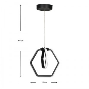 meg-GP030-0063,1-2 ΦΩΤΙΣΤΙΚΟ ΟΡΟΦΗΣ LED HOLT MEGAPAP ΜΕΤΑΛΛΙΚΟ ΧΡΩΜΑ ΜΑΥΡΟ 22X16X63ΕΚ.