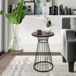 meg-GP030-0075,1-1 ΒΟΗΘΗΤΙΚΟ ΤΡΑΠΕΖΑΚΙ TEKOSI MEGAPAP ΜΕΤΑΛΛΙΚΟ - MDF ΧΡΩΜΑ ΜΑΥΡΟ - ΚΑΡΥΔΙ 35X35X58ΕΚ.