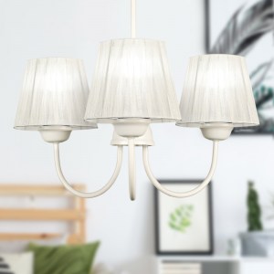 meg-GP030-0111,3-1 ΦΩΤΙΣΤΙΚΟ ΟΡΟΦΗΣ OVANA MEGAPAP E27 ΜΕΤΑΛΛΙΚΟ - ΥΦΑΣΜΑΤΙΝΟ ΤΡΙΦΩΤΟ ΧΡΩΜΑ ΚΡΕΜ 45X45X50ΕΚ.