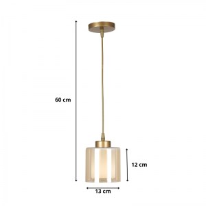 meg-GP030-0126,1-3 ΦΩΤΙΣΤΙΚΟ ΟΡΟΦΗΣ KENEDY MEGAPAP E27 ΓΥΑΛΙΝΟ ΜΟΝΟΦΩΤΟ ΧΡΩΜΑ ΧΡΥΣΟ Ø13X60ΕΚ.