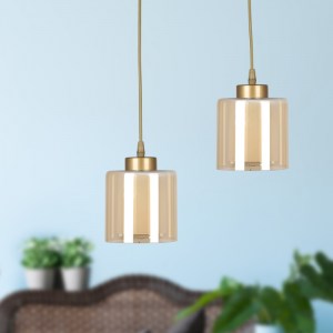 meg-GP030-0127,1-1 ΦΩΤΙΣΤΙΚΟ ΟΡΟΦΗΣ KENEDY MEGAPAP E27 ΜΕΤΑΛΛΙΚΟ - ΓΥΑΛΙΝΟ ΔΙΦΩΤΟ ΧΡΩΜΑ ΧΡΥΣΟ Ø25X80ΕΚ.