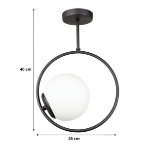 meg-GP030-0131,1-2 ΦΩΤΙΣΤΙΚΟ ΟΡΟΦΗΣ SCOY MEGAPAP E27 ΜΕΤΑΛΛΙΚΟ ΜΟΝΟΦΩΤΟ ΧΡΩΜΑ ΜΑΥΡΟ Ø26X40ΕΚ.