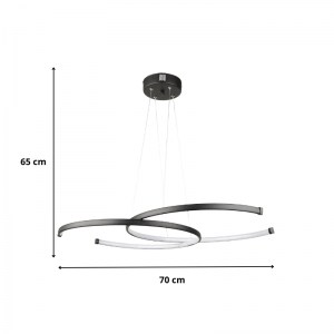 meg-GP030-0137,1-3 ΦΩΤΙΣΤΙΚΟ ΟΡΟΦΗΣ LED CRES MEGAPAP ΜΕΤΑΛΛΙΚΟ ΧΡΩΜΑ ΜΑΥΡΟ 70X48X65ΕΚ.