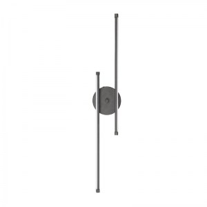 meg-GP030-0138,1-1 ΑΠΛΙΚΑ ΤΟΙΧΟΥ LED FRODE MEGAPAP ΜΕΤΑΛΛΙΚΗ ΧΡΩΜΑ ΜΑΥΡΟ 70X10X10ΕΚ.