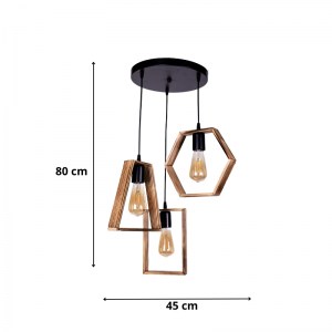 meg-GP036-0042,1-2 ΦΩΤΙΣΤΙΚΟ ΟΡΟΦΗΣ ESELA II MEGAPAP E27 ΞΥΛΙΝΟ ΤΡΙΦΩΤΟ ΧΡΩΜΑ ΦΥΣΙΚΟ - ΚΑΡΥΔΙ 45X40X80ΕΚ.
