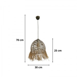 meg-GP036-0050,1-2 ΦΩΤΙΣΤΙΚΟ ΟΡΟΦΗΣ VARENA MEGAPAP E27 ΧΑΡΤΙΝΟ ΜΟΝΟΦΩΤΟ ΧΡΩΜΑ ΦΥΣΙΚΟ Ø30X70ΕΚ.