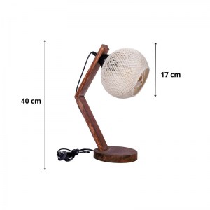 meg-GP036-0054,1-1 ΦΩΤΙΣΤΙΚΟ ΕΠΙΤΡΑΠΕΖΙΟ ROPE MEGAPAP E27 ΞΥΛΙΝΟ - ΣΧΟΙΝΙ ΧΡΩΜΑ ΜΠΕΖ - ΚΑΡΥΔΙ Ø17X40ΕΚ.