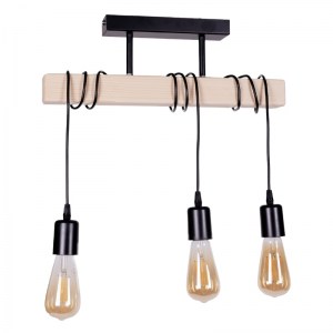 meg-GP036-0057,1-0 ΦΩΤΙΣΤΙΚΟ ΟΡΟΦΗΣ RADOVAN MEGAPAP E27 ΞΥΛΙΝΟ ΤΡΙΦΩΤΟ ΧΡΩΜΑ ΦΥΣΙΚΟ - ΜΑΥΡΟ 49X5X50ΕΚ.