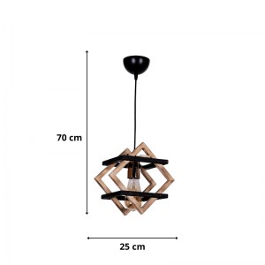 meg-GP036-0064,1-2 ΦΩΤΙΣΤΙΚΟ ΟΡΟΦΗΣ LEGNO MEGAPAP E27 ΞΥΛΙΝΟ ΜΟΝΟΦΩΤΟ ΧΡΩΜΑ ΦΥΣΙΚΟ - ΜΑΥΡΟ 25X18X70ΕΚ.