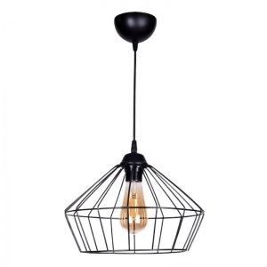 meg-GP036-0076,1-0 ΦΩΤΙΣΤΙΚΟ ΟΡΟΦΗΣ BARRIE MEGAPAP E27 ΜΕΤΑΛΛΙΚΟ ΜΟΝΟΦΩΤΟ ΧΡΩΜΑ ΜΑΥΡΟ Ø30X65ΕΚ.