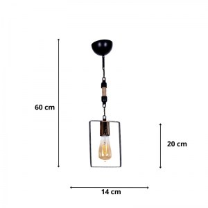 meg-GP036-0078,1-2 ΦΩΤΙΣΤΙΚΟ ΟΡΟΦΗΣ PEMBE MEGAPAP E27 ΜΕΤΑΛΛΙΚΟ ΜΟΝΟΦΩΤΟ ΧΡΩΜΑ ΜΑΥΡΟ 14X6X60ΕΚ.
