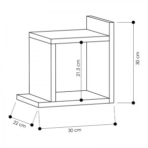 meg-GP037-0001,3-2 ΡΑΦΙΕΡΑ ΤΟΙΧΟΥ ΜΕΛΑΜΙΝΗΣ JOCASTA MEGAPAP ΧΡΩΜΑ ΦΥΣΙΚΟ ΟΞΙΑΣ 30X22X30ΕΚ.