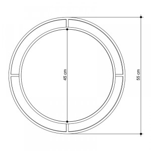 meg-GP037-0002,1-3 ΚΑΘΡΕΦΤΗΣ ΤΟΙΧΟΥ BUBBLE MEGAPAP ΑΛΟΥΜΙΝΙΟΥ ΧΡΩΜΑ ΜΑΥΡΟ 57X2X57ΕΚ.