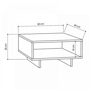 meg-GP037-0016,1-3 ΤΡΑΠΕΖΑΚΙ ΣΑΛΟΝΙΟΥ HOLA MEGAPAP ΜΕΛΑΜΙΝΗΣ ΧΡΩΜΑ ΑΝΘΡΑΚΙ 60X60X32ΕΚ.