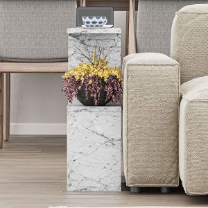 meg-GP037-0018,10-2 ΒΟΗΘΗΤΙΚΟ ΤΡΑΠΕΖΑΚΙ HOMEMANIA MEGAPAP ΧΡΩΜΑ ΛΕΥΚΟ ΕΦΕ ΜΑΡΜΑΡΟΥ 60X20X60ΕΚ.