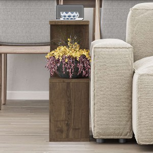 meg-GP037-0018,8-2 ΒΟΗΘΗΤΙΚΟ ΤΡΑΠΕΖΑΚΙ HOMEMANIA MEGAPAP ΧΡΩΜΑ ΑΝΟΙΧΤΟ ΚΑΡΥΔΙ 60X20X60ΕΚ.