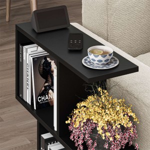 meg-GP037-0018,9-1 ΒΟΗΘΗΤΙΚΟ ΤΡΑΠΕΖΑΚΙ HOMEMANIA MEGAPAP ΧΡΩΜΑ ΜΑΥΡΟ 60X20X60ΕΚ.