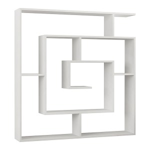 meg-GP037-0022,2-3 ΒΙΒΛΙΟΘΗΚΗ LABIRENT MEGAPAP ΧΡΩΜΑ ΛΕΥΚΟ 125X22X129ΕΚ.