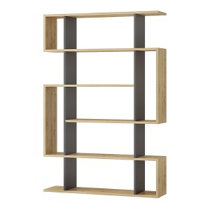 meg-GP037-0031,3-3 ΒΙΒΛΙΟΘΗΚΗ MITO MEGAPAP ΧΡΩΜΑ ΦΥΣΙΚΟ ΟΞΙΑΣ - ΑΝΘΡΑΚΙ 108X25X161ΕΚ.